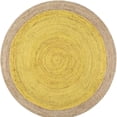 thumbnail image 2 of Nuloom 6' x 6' Hand Woven Eleonora Round Rug in Yellow, 2 of 3