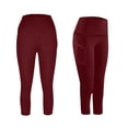 thumbnail image 3 of Tranfacy High‑waist Pants Little Girls Soft Breathable Pocket‑style Yoga Sport Casual Bottoms, 3 of 5