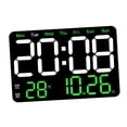 thumbnail image 4 of Reloj despertador digital de 10 niveles de brillo ajustable, configuración de alarma , reloj de mesa, reloj de pared para cabecera, dormitorio, , Verde, 4 of 8