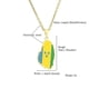 thumbnail image 1 of Collar con colgante de mapa de la bandera de San Vicente de acero inoxidable dorado y plateado 45 cm shaofei, 1 of 4