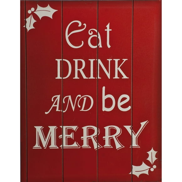 Christmas Shop Manger Boire et Être Joyeux Signe
