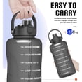 thumbnail image 5 of GEDUX 128 oz Motivational Water Bottle with Time Marker, Leakproof Wide Mouth Water Bottle, BPA-Free 2-in-1 Lid with Straw & Spout for Gym Camping, 5 of 6