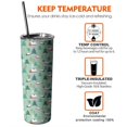 thumbnail image 6 of 20oz Light Green Christmas Village Pattern Skinny Tumblers Stainless Steel Tumbler with Lid and Straw,Vacuum Insulated Double Wall Travel Tumbler Cups with Cleaning Brush for Coffee,Tea, 6 of 6