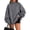 Dark Gray, variant on Womens Oversized Mock Neck Sweatshirt Casual Long Sleeve Solid Color Pullover Tops Loose Fit Raglan Sleeve Sweaters For Women Fall Winter Wear