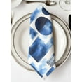 thumbnail image 2 of Hokiten Kitchen Dinner Napkins Set of 6 Blue Geometric Cloth Napkins Reusable Washable Table Napkins for Weddings Cocktail Parties Holiday Table Decor 20x20 Inch, 2 of 8