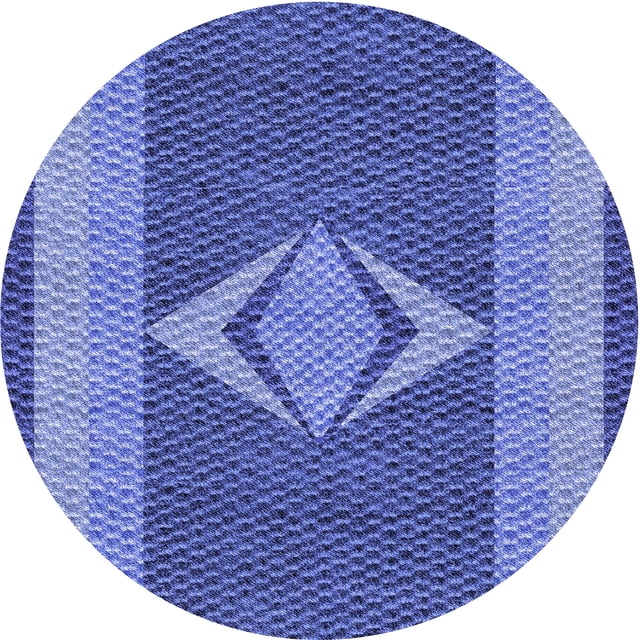 Ahgly Company Tapis Rond Lavable en Machine Intérieur Transitionnel Bleu Ciel, 8 Pieds Rond