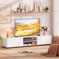 thumbnail image 2 of Costway TV Stand for up to 70” TVs, Media Console Table with Double Doors & Open Shelves White, 2 of 9