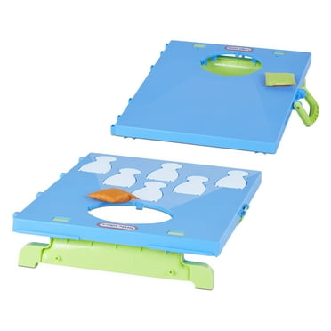Little Tikes 5-in-1 Cornhole Game Set, Indoor Outdoor Toy Sports Set with 16 Accessories Including Bean Bags, Lawn Darts and Balls- For Kids Toddlers Boys Girls Ages 2 3 4  Year Old