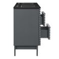 thumbnail image 4 of Double Sink Vanity Cabinet, Grey Gray Black, Wood, Mid Century Hotel Bedroom Bathroom, Modern Contemporary HB33659, 4 of 11