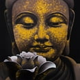 thumbnail image 2 of Atelier B Art Studio 20x20 Black Ornate Wood Framed with Double Matting Museum Art Print Titled - THE ETERNAL SMILE OF BUDDHA AND HIS LOTUS, 2 of 4
