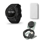 Garmin tactix Delta Solar Edition GPS Smartwatch with Nylon Band Bundle with 6000mAh Portable Power Bank and Portable Charger Stand and USB Charging Cable (3 Items)