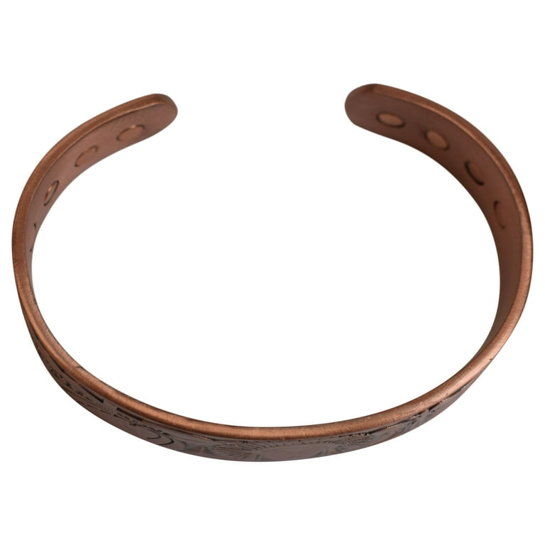 Pure Copper Native Indians Logo Bracelet With Strong Magnets
