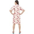 thumbnail image 4 of Bimba Women Floral Print Peach Sleepshirt Short Sleeve Nightwear With Pockets - 22, 4 of 5