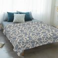 thumbnail image 4 of Light Blue Floral Blanket Soft Cozy Warm Throw Blanket for Couch, Plush Fuzzy Flannel Fleece Blankets for Sofa, Rustic Vintage Flowers Botanical Spring Bed Blankets Lightweight Gifts for Men, 50"x80", 4 of 9