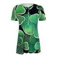 thumbnail image 5 of St Patricks Day Clothes for Women, Womens Shirts Cotton T Shirts Women Plus Size Tshirt Dresses Blouses For Women Dressy Casual Women Shirt Basic Tops For Woman, 5 of 5