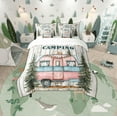 thumbnail image 2 of Erosebridal Pink Camper Car Bedding King Size, Happy Camping Comforter Sets with Sheets, Super Cozy Duvet Set, Bedroom Decor, Reversible 7-Piece, 2 of 5