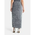 thumbnail image 3 of Madden NYC Women's Sequin Velour Maxi Skirt, Sizes XXS-XXL, 3 of 5