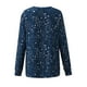 thumbnail image 5 of ICHUANYI Liquidación Moda Navidad Mujeres Imprimir Manga Larga Cómodo Transpirable Camisa Tops ICHUANYI WER202308245544, 5 of 5