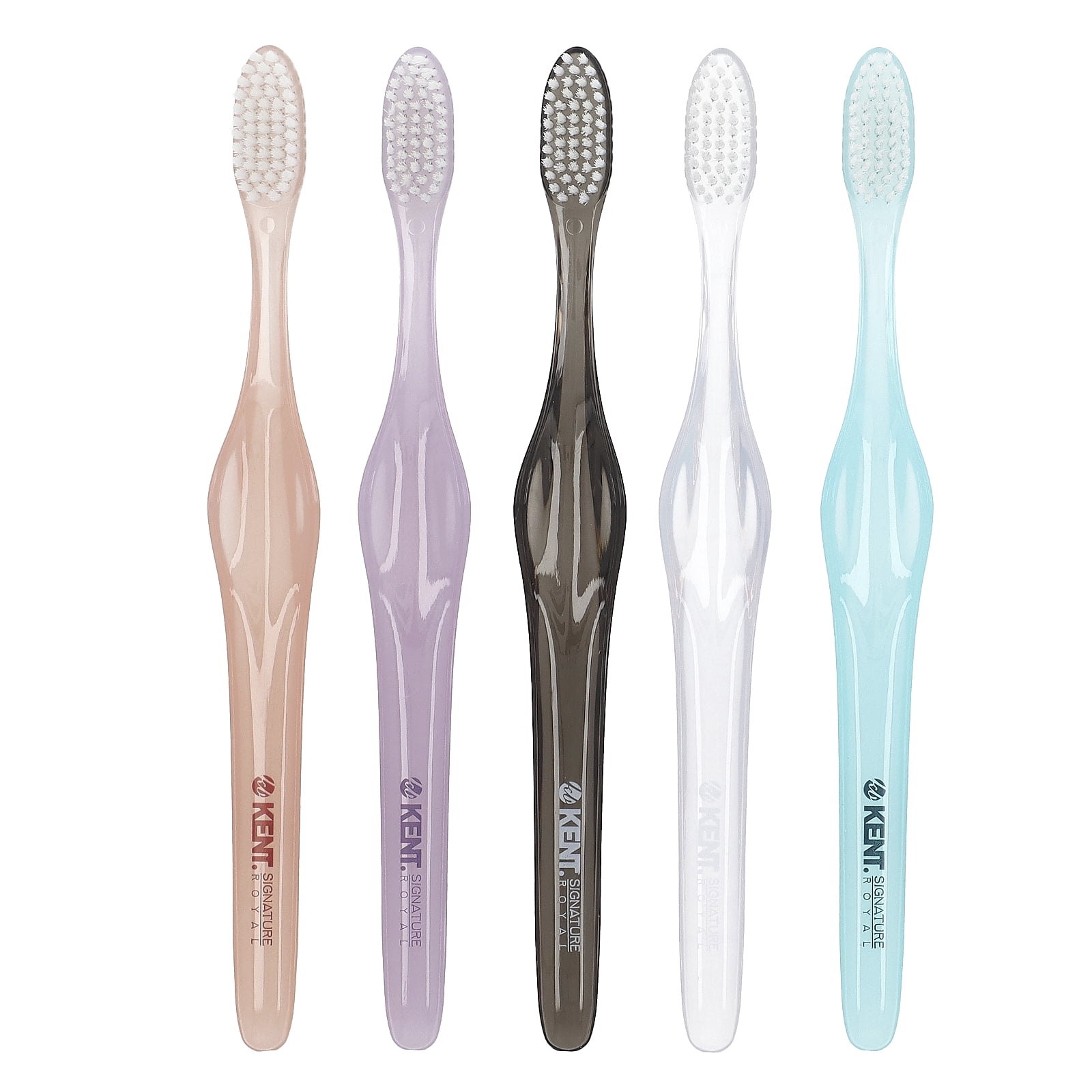 Kent Signature Royal, White Edition, Ultra Soft Toothbrush, 5 Pack