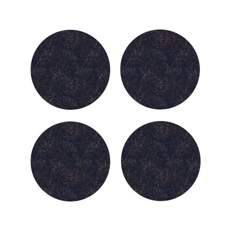 

Tideii Copper-Gold Gloss Outline Flower1 for Leather Coasters 4 Pieces Anti-fouling and Anti-scalding Decorative Coasters Suitable for Restaurants Kitchens Coffee Shops-Round Shape