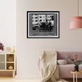 thumbnail image 3 of Historic Framed Print, Greenbelt, Maryland. Greenbelt men commute to Washington, alternately sharing each other's cars, 17-7/8" x 21-7/8", 3 of 9