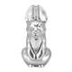 thumbnail image 1 of Escultura de conejo, estatua de conejo de resina suave, figura de conejo decorativa exquisita para estantería de escritorio ZZ0769 2 Plata, 1 of 10
