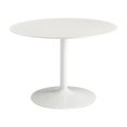 thumbnail image 3 of Bowery Hill Contemporary Round Wood Top Dining Table in White, 3 of 3