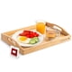 thumbnail image 1 of Bandeja de Servicio de Bambú con Asas Ultrachef, Charola de Madera para Comer en Cama, Tabla Rectangular Multiusos Portátil, Medidas: 42cmx26cm, 1 pieza, 1 of 9