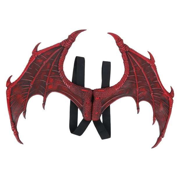 Accesorios de ala de dragón NikouMX disfraz decorativo de Mardi Gras ala para Halloween Color Rojo