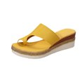 thumbnail image 2 of HWRETIE Modern Espadrille Wedges for Women,Comfortable Elevated Wedges for a Chic Spring and Summer Look Yellow/7.5(40), 2 of 9