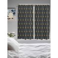 thumbnail image 3 of Yellow Palm Trees Bathroom Window Curtain, Summer Tropical Coconut Trees Vintage Light Filtering Coffee Kitchen Curtains, Bedroom Living Room Curtains 2 Panel 84"x63", 3 of 6