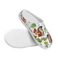 thumbnail image 3 of Fotbe Mosaic Forest Squirrel Pattern Women's Fuzzy Curly Fur Memory Foam Loafer Slippers Indoor Outdoor Slippers Winter Home Shoes-46/47, 3 of 7