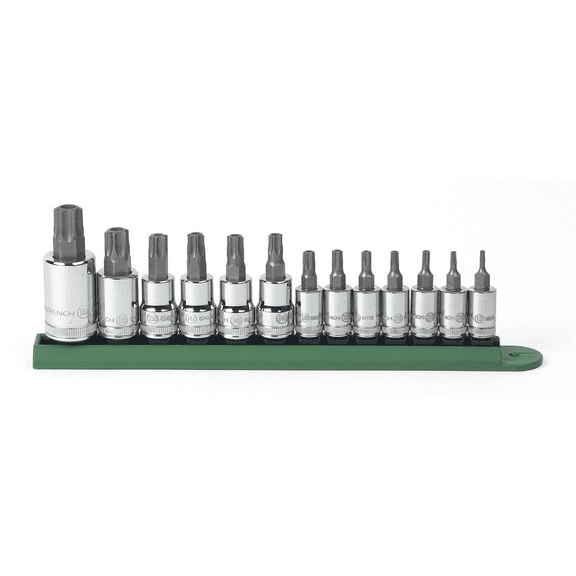 GearWrench 80725 13 Piece 1/4 in., 3/8 in. and 1/2 in. Drive Tamper Proof Torx Socket Set
