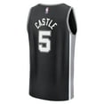thumbnail image 3 of Men's Fanatics Stephon Castle Black San Antonio Spurs Fast Break Replica Jersey - Icon Edition, 3 of 3