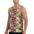 thumbnail image 2 of Pofeuu Colorful Bulldog Print Men's Workout Tank Tops Sleeveless Muscle Gym Shirt Quick Dry-3X-Large, 2 of 7
