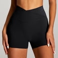 thumbnail image 2 of Kcolen Womens Running Shorts,Womens Running Tummy Control Spandex Shorts Solid Color Biker High Waist Athletic Shorts, 2 of 3