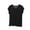 Black, variant on HUJlwoi Plus Size Sleep T-Shirts for Womens Solid Color Short Sleeve Loose Casual Pajama Tops V Neck Basic Tees Blouses