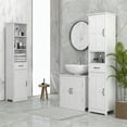 thumbnail image 6 of Demi Bonn 23" Modern Bathroom Vanity with U-Shape Cut-Out and Adjustable Shelves, Pedestal Sink 2-Door Cabinet, Under Sink Cabinet, White, 6 of 11