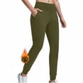 thumbnail image 2 of YDFCWXW Womens Fleece Lined Athletic Joggers High Waisted Winter Warm Thermal Sweatpants Workout Lounge Yoga Pants with Pockets AG, M, 2 of 9