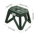 thumbnail image 4 of Xuniizn Collapsible stool, Folding Step Stool for Adults Holds Up to 300 lbs, Non-Slip Folding Stools with Portable Handle, Compact Plastic Foldable Step Stool for Bathroom, Bedroom, Kitchen, Green, 4 of 7