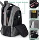 thumbnail image 4 of Mochila para portátil de viaje, mochila para juegos, mochila impermeable para negocios, mochila universitaria, elegante bolso para portátil para hombres y mujeres, gris oscuro, 4 of 7