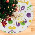 thumbnail image 5 of SKYSONIC Mardi Gras Christmas Tree Skirt Tree Skirt for Holiday Party Home Christmas Day Ornaments 36", 5 of 6
