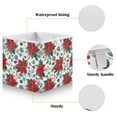 thumbnail image 3 of Foldable Fabric Storage Bin Home Cubes Clothing Organizer Bins Large Collapsible Box Basket for Home Organizer Red Berries and Flowers, 3 of 7