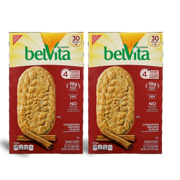 BelVita Breakfast Biscuit, Cinnamon Brown Sugar, 1.76 oz, 30count 2