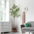 thumbnail image 3 of Indoor Faux Artificial Eucalyptus Tree, 6ft, 3 of 8