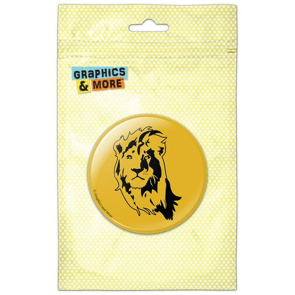 Lion Majestic Mane King of the Jungle Pinback Button Pin Badge