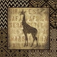 thumbnail image 2 of Wild Apple Portfolio 15x15 Gold Ornate Wood Framed with Double Matting Museum Art Print Titled - African Wild Giraffe Border, 2 of 4