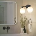 thumbnail image 4 of 2-Light Bathroom Light Fixtures, Vanity Lights with Metal Base and Glass Shade, Bathroom Wall Sconce for Mirror Living Room Hallway, E26 Base, Bulbs Not Included, 4 of 7