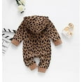 thumbnail image 7 of Styles I Love Unisex Baby Boys Girls Brown Leopard Hooded Long Sleeve Cotton Zipper Romper Autumn Animal Print Baby Clothing (12 Months), 7 of 7