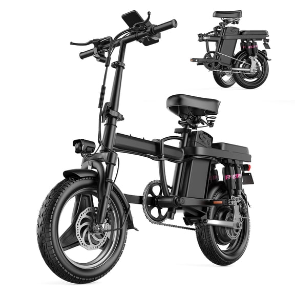 F9 Electric Bike for Adults 500W Motor, Folding Ebike 14" Adults Electric Bicycles, 48V 13Ah Removable Battery UL 2849 Certified, 25 Miles PAS Range